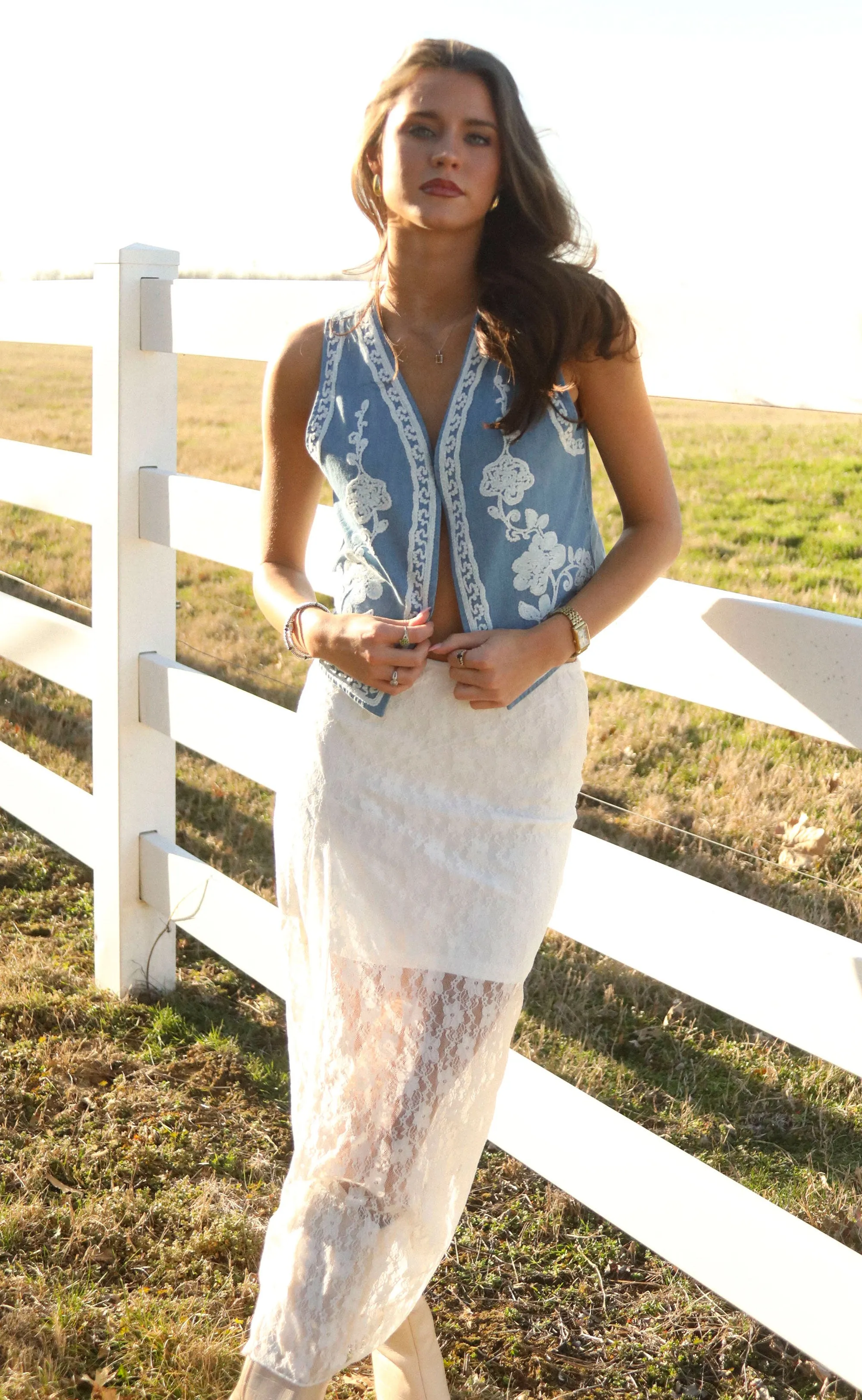 that's so true denim top sold by RIFFRAFF product image thumbnail 2