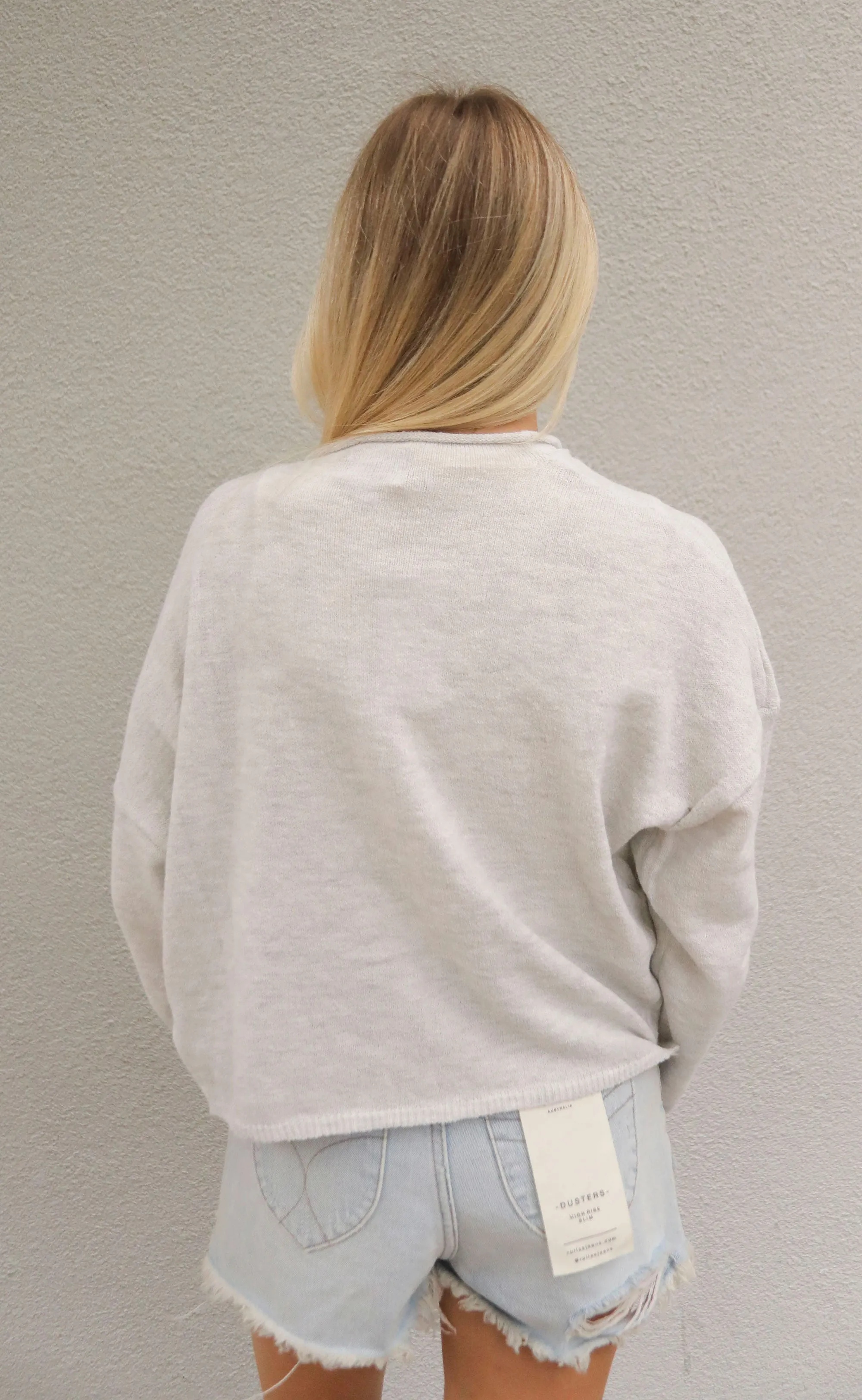 beat of your heart cardigan - light grey sold by RIFFRAFF product image thumbnail 2