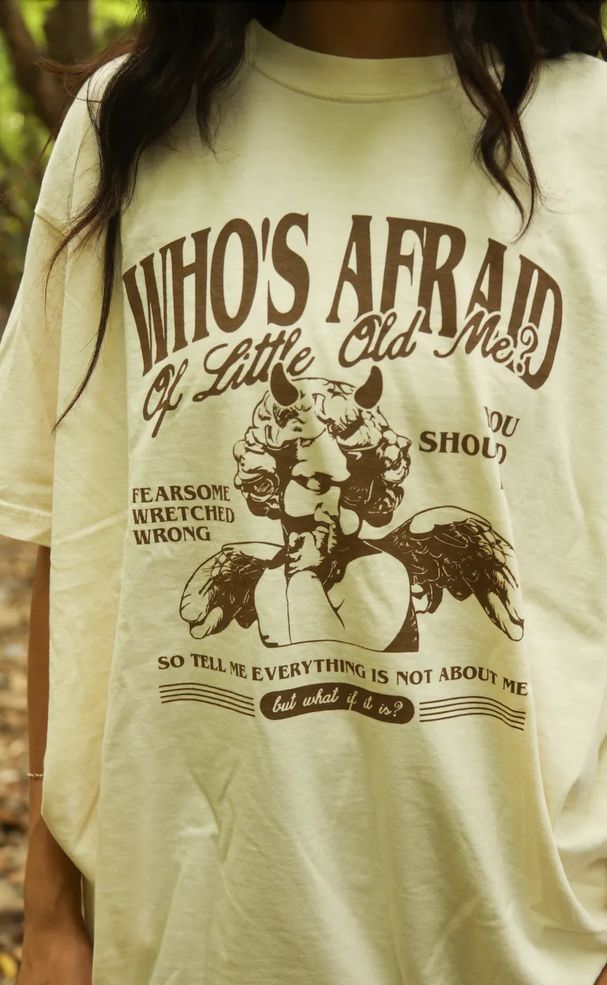 friday + saturday: who's afraid of little old me tee sold by RIFFRAFF product image thumbnail 2