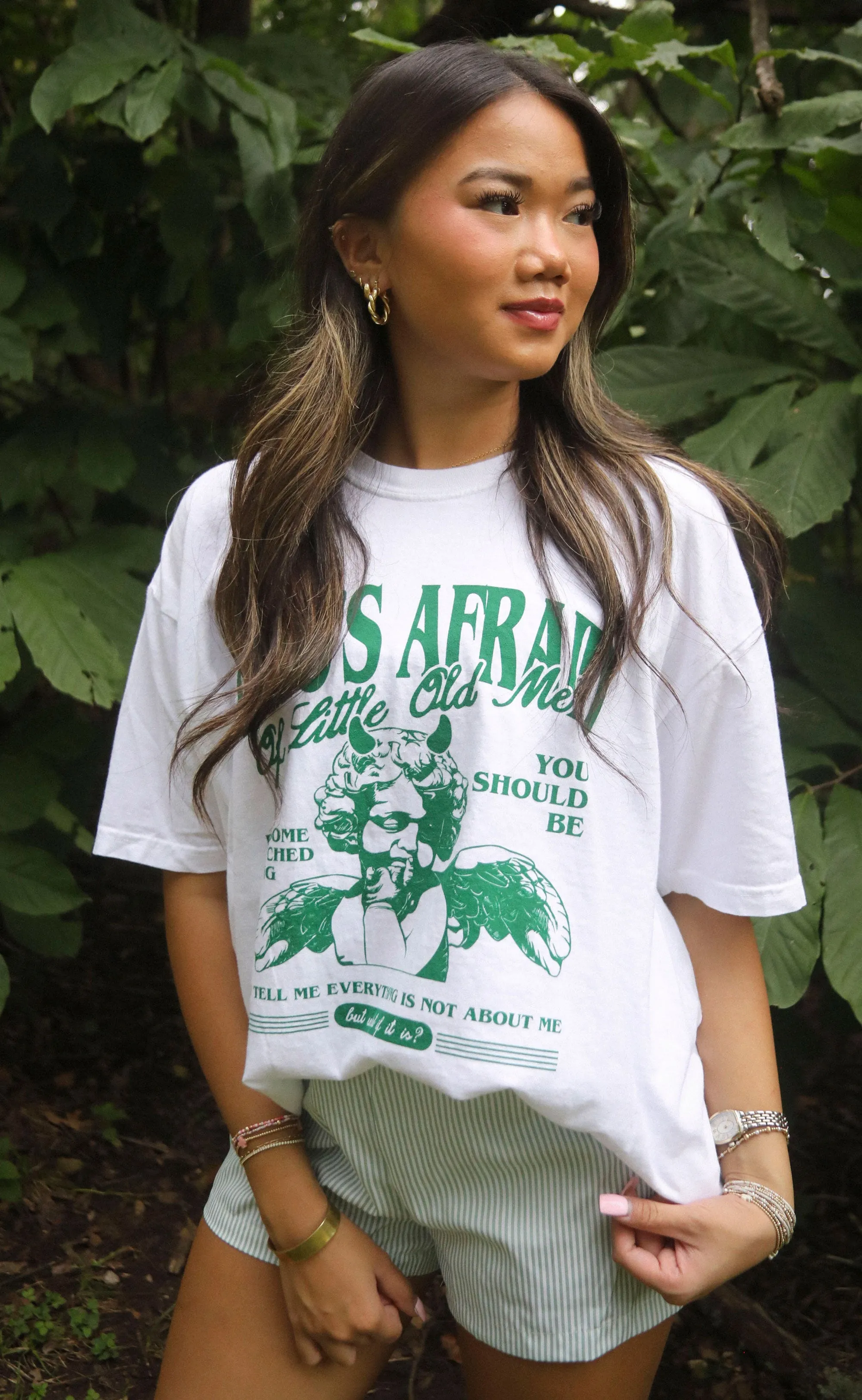 friday + saturday: little old me t shirt sold by RIFFRAFF product image thumbnail 2