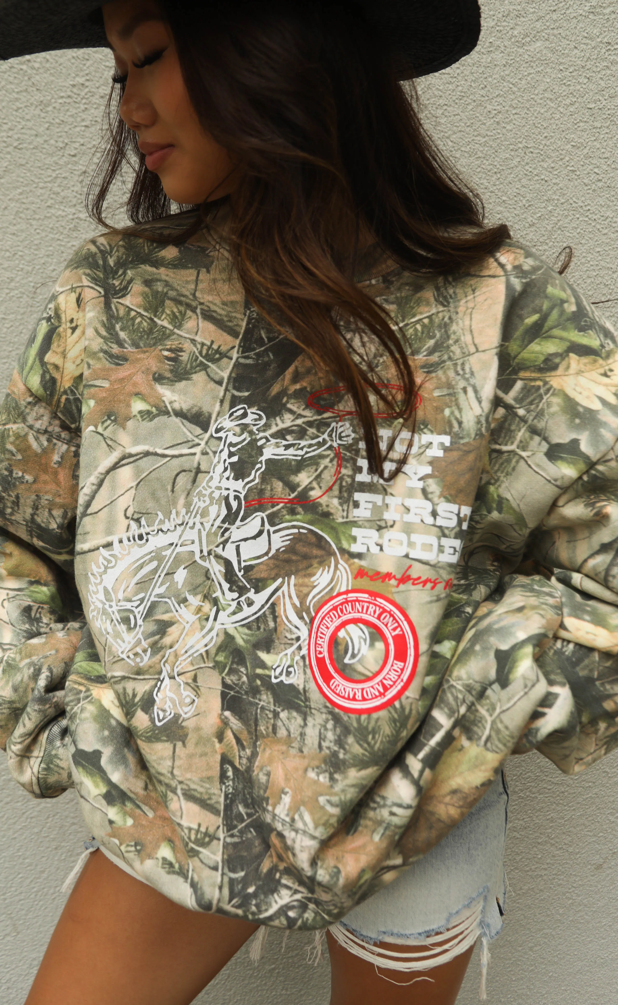 charlie southern: members only camo sweatshirt sold by RIFFRAFF product image thumbnail 2