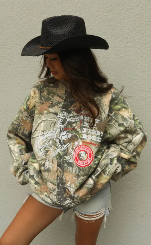 charlie southern: members only camo sweatshirt sold by RIFFRAFF