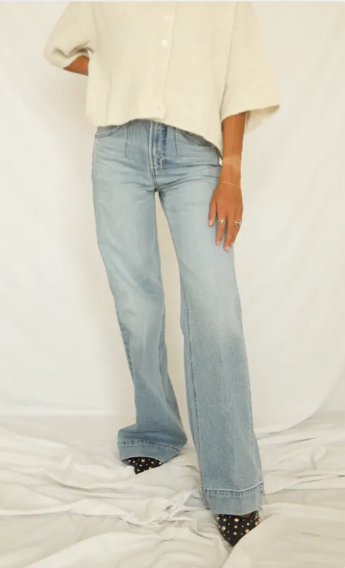 pistola: lana high rise wide leg jean - terrace sold by RIFFRAFF