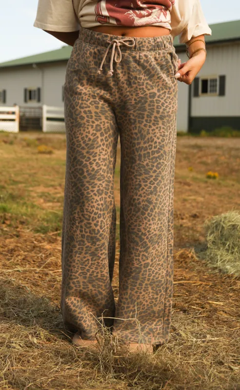 z supply: hunter leopard knit pant sold by RIFFRAFF