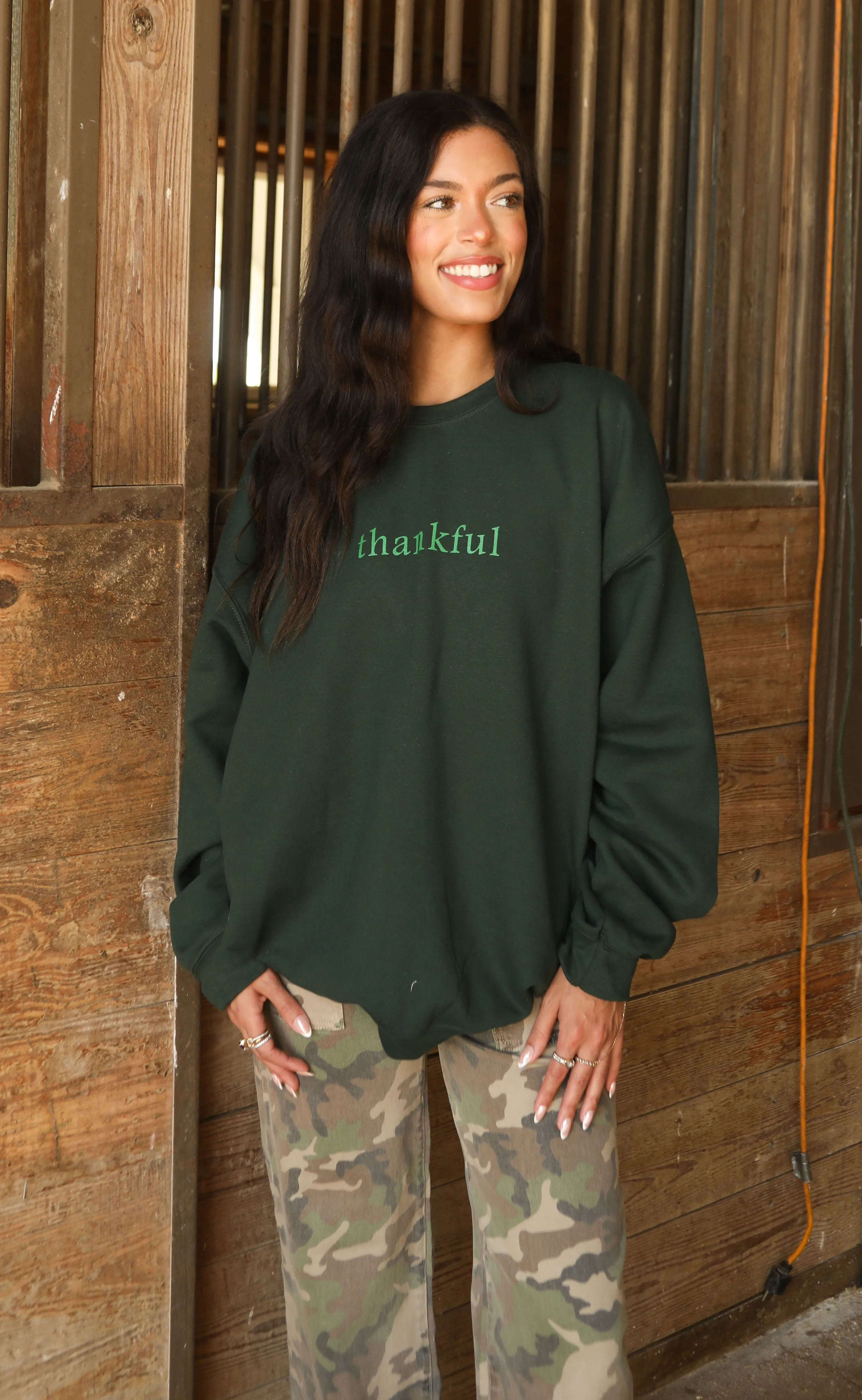 friday + saturday: thankful sweatshirt sold by RIFFRAFF product image thumbnail 2