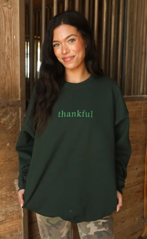 friday + saturday: thankful sweatshirt sold by RIFFRAFF