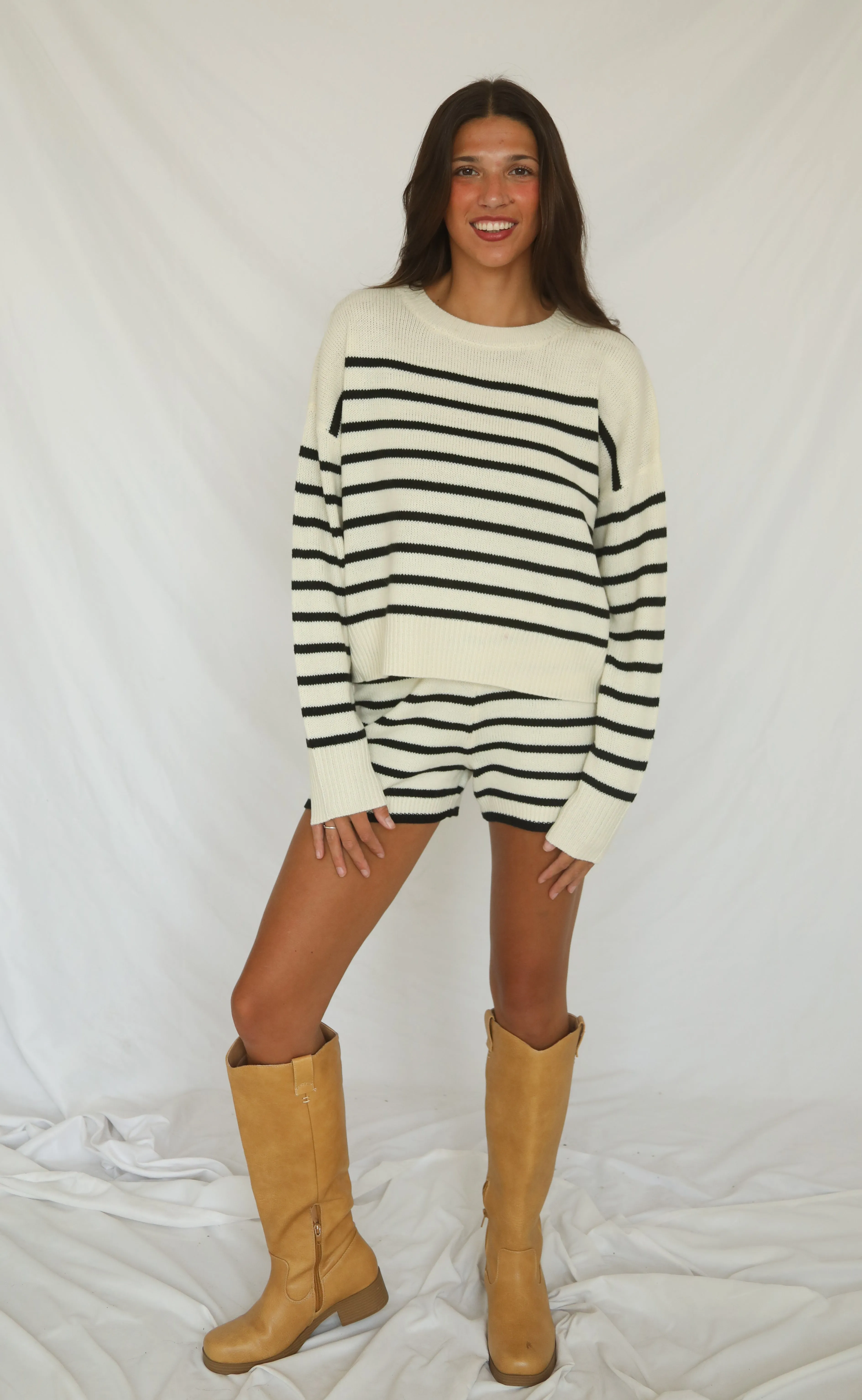 no new friends striped set - black sold by RIFFRAFF