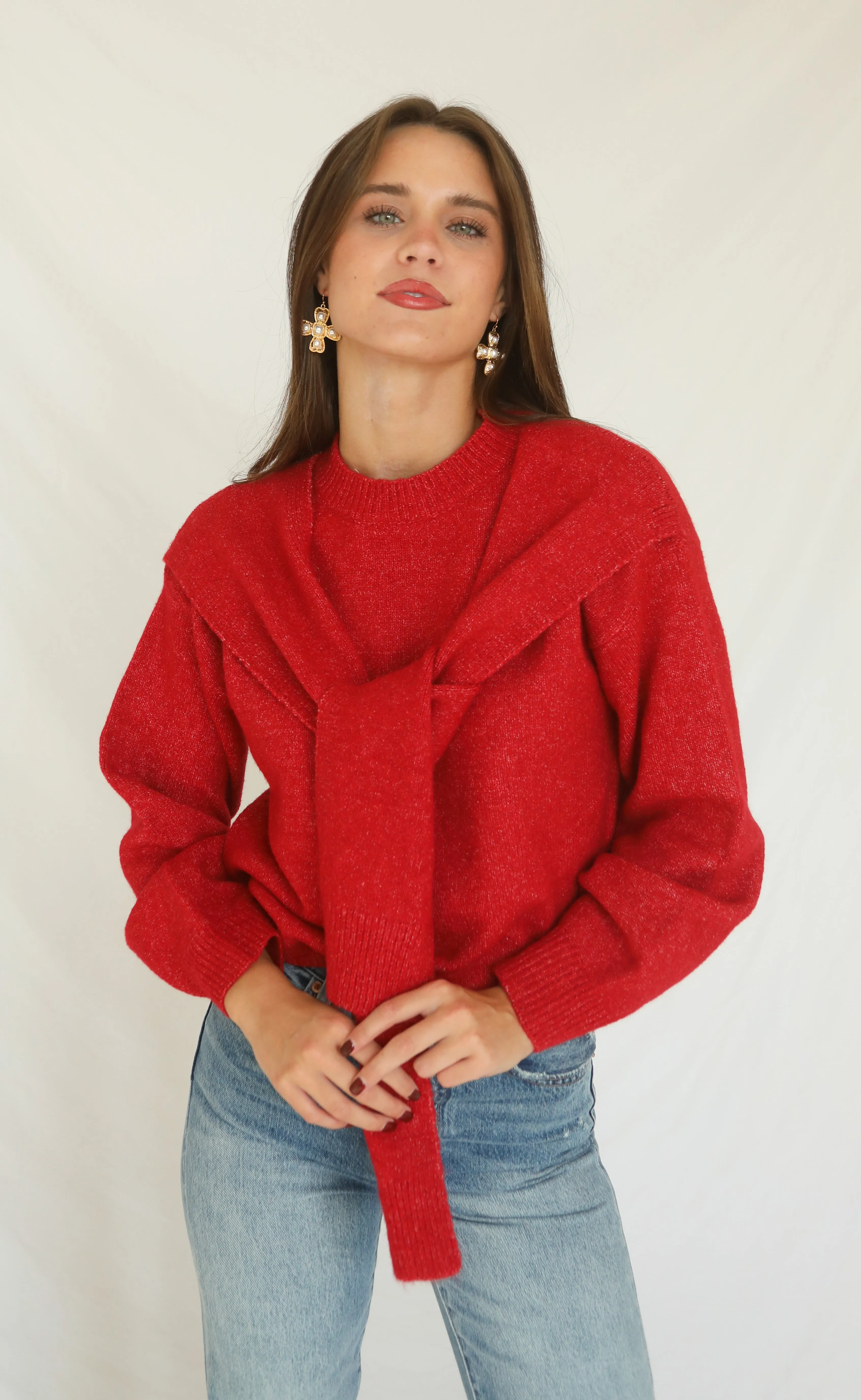 never strangers sweater - red sold by RIFFRAFF