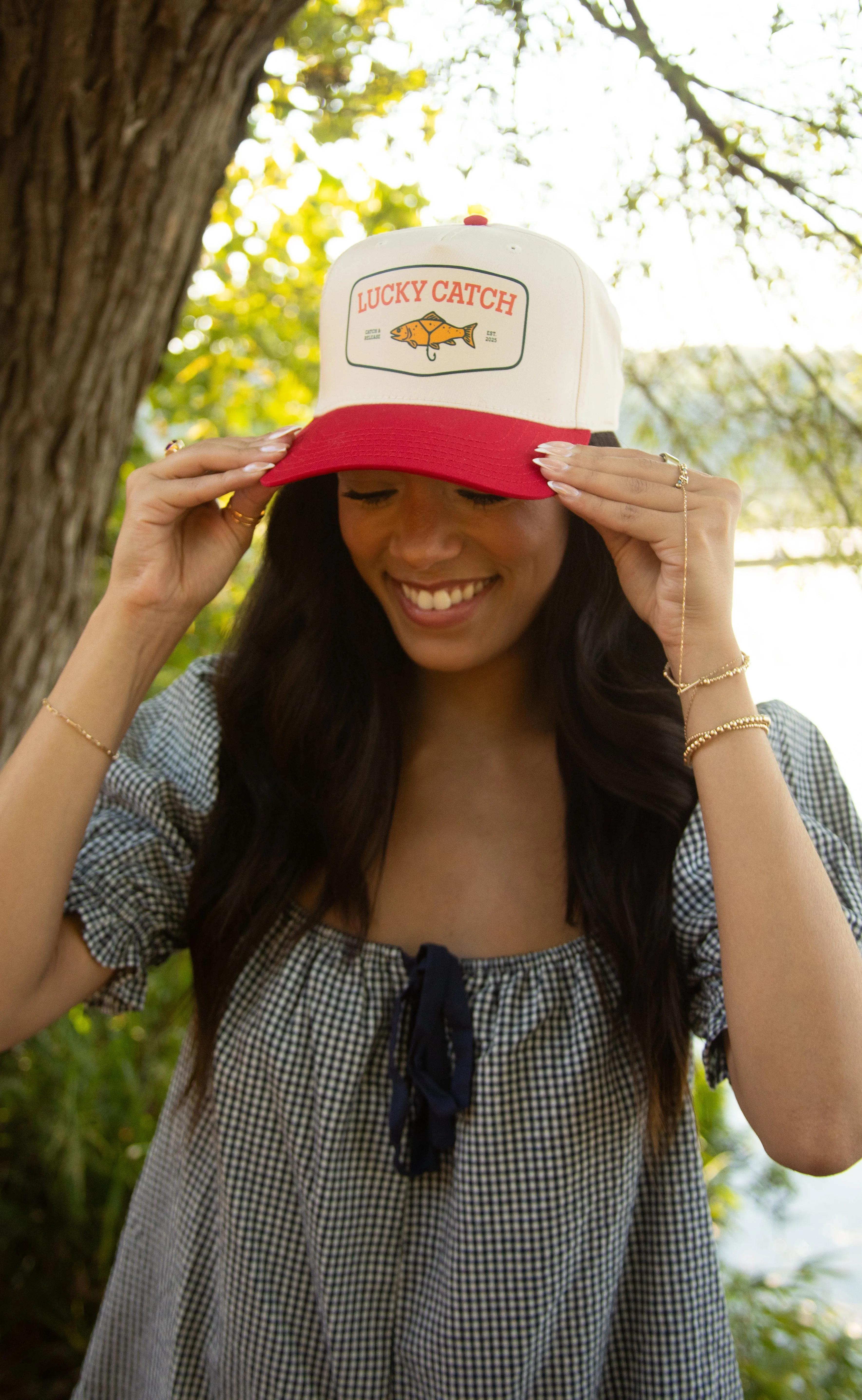 friday + saturday: lucky catch trucker sold by RIFFRAFF