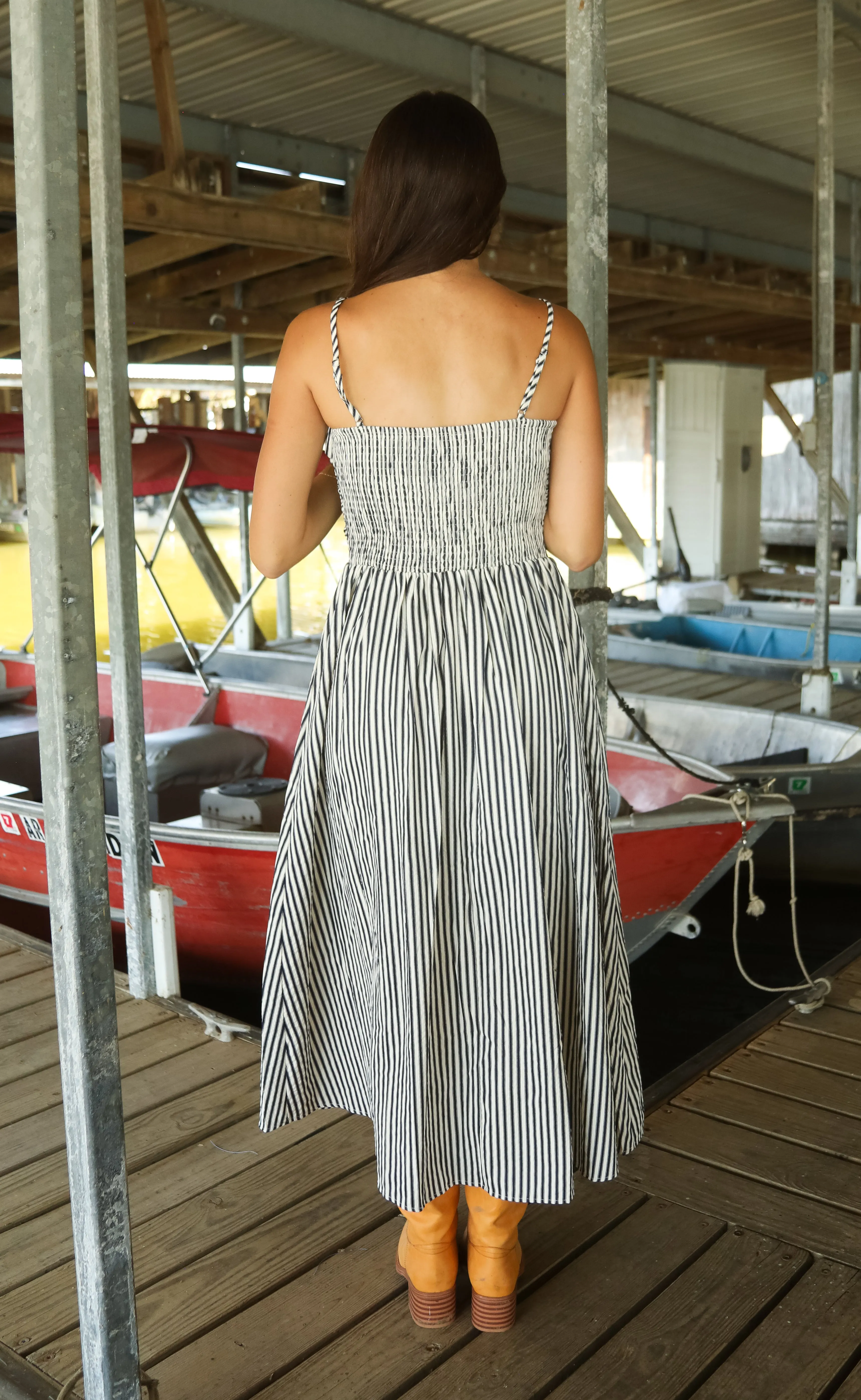 til you come home striped midi dress sold by RIFFRAFF product image thumbnail 3