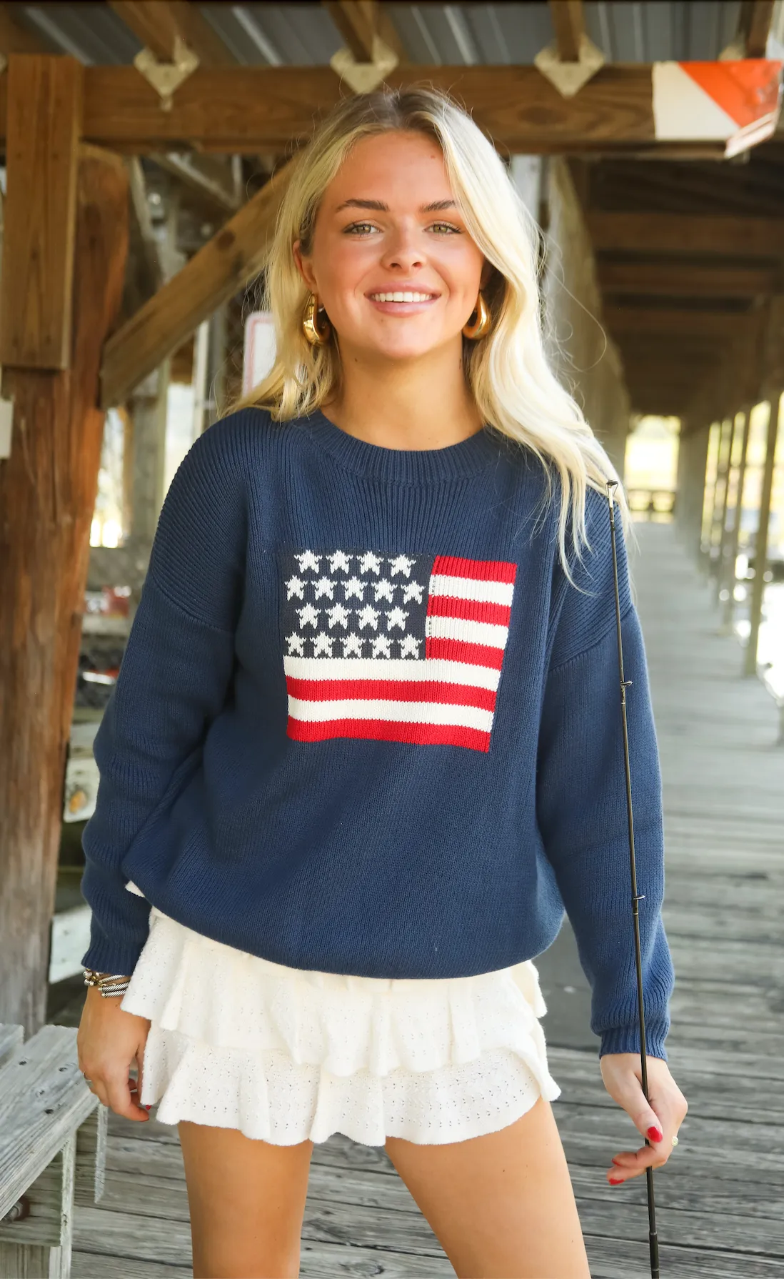 american way sweater - navy sold by RIFFRAFF product image thumbnail 2