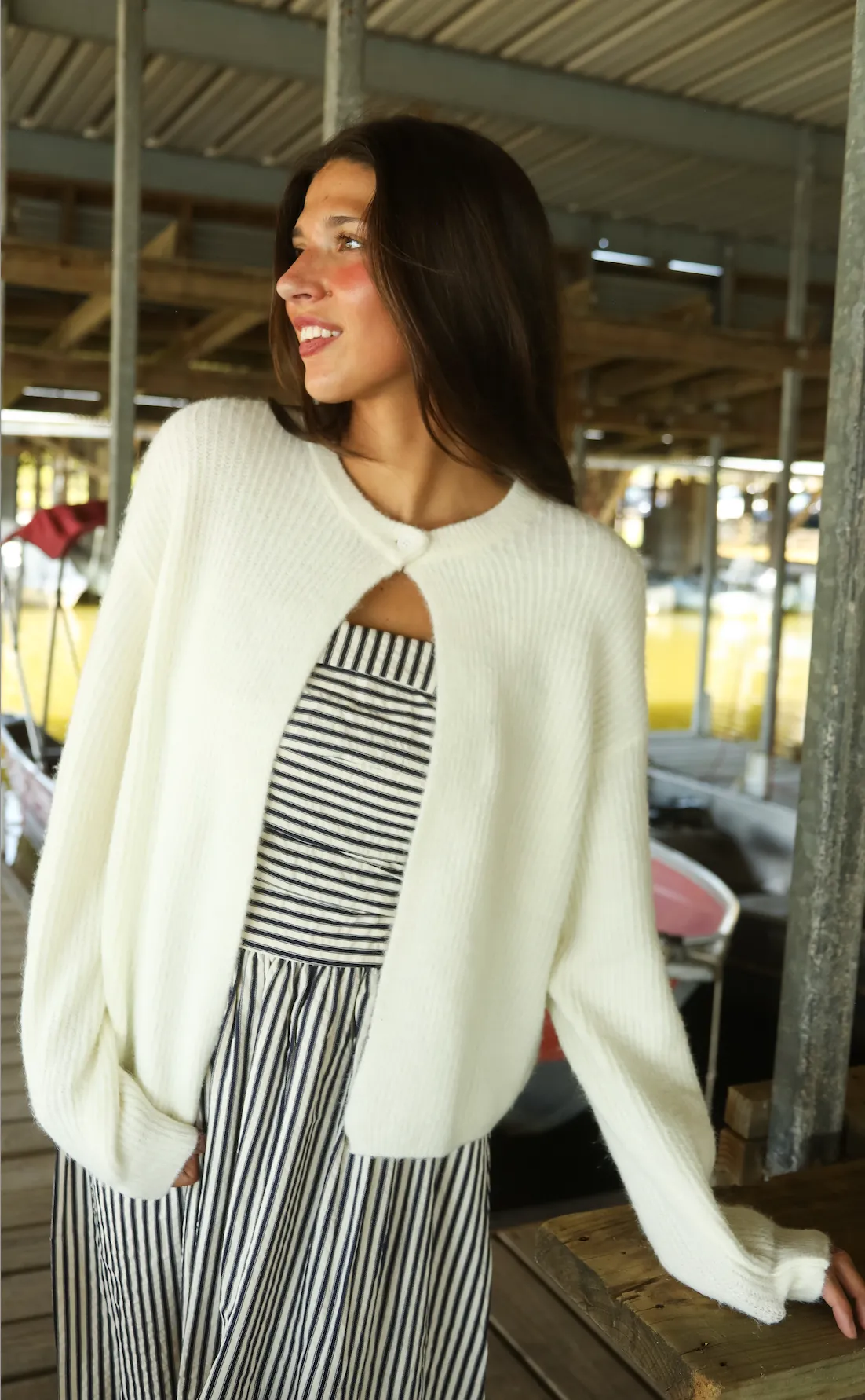 open to it cardigan sold by RIFFRAFF