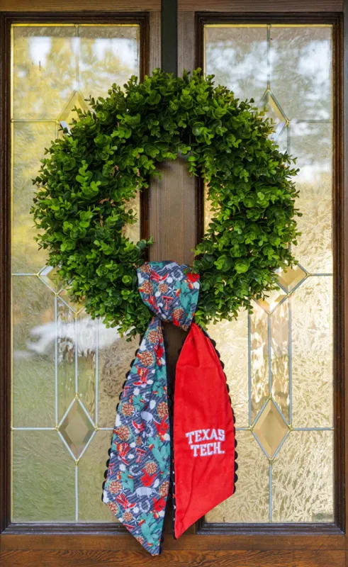 texas tech red raiders cotton wreath scarf sold by RIFFRAFF