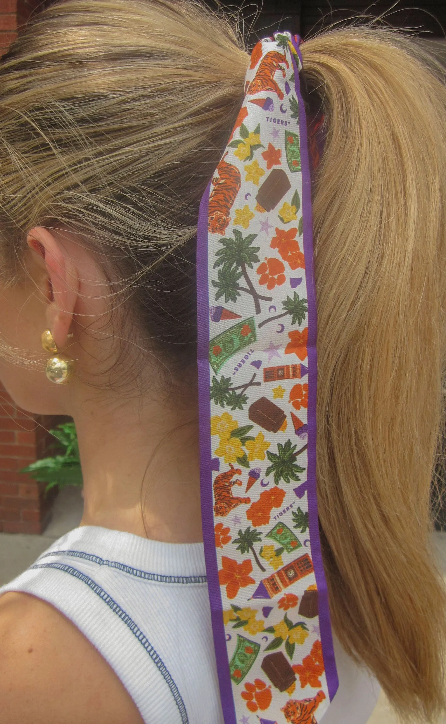 clemson tigers twilly scarf sold by RIFFRAFF product image thumbnail 2