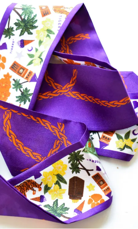 clemson tigers twilly scarf sold by RIFFRAFF