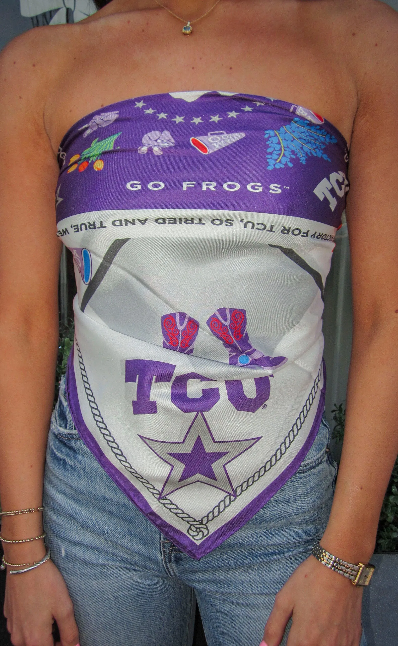 tcu scarf sold by RIFFRAFF product image thumbnail 2