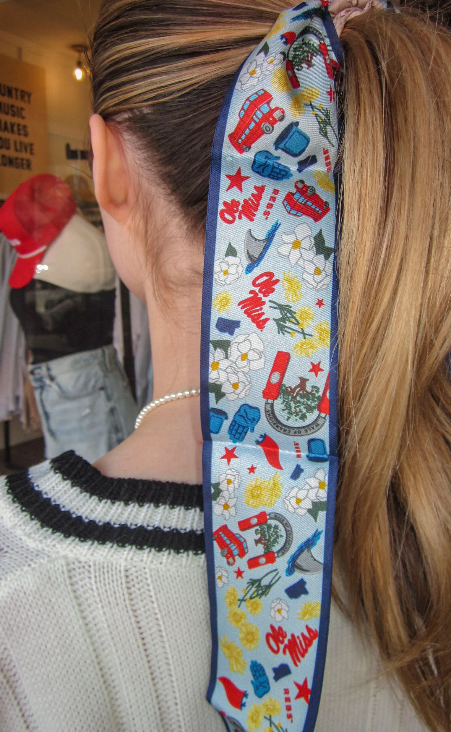 ole miss twilly scarf sold by RIFFRAFF