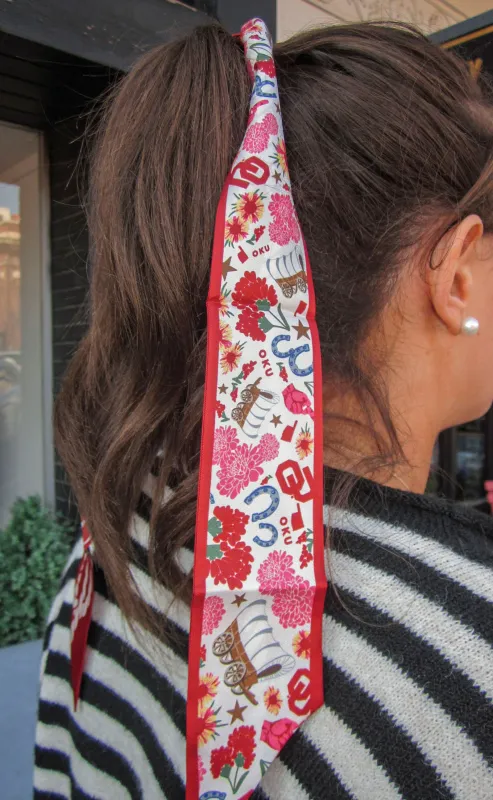 oklahoma sooners twilly scarf sold by RIFFRAFF