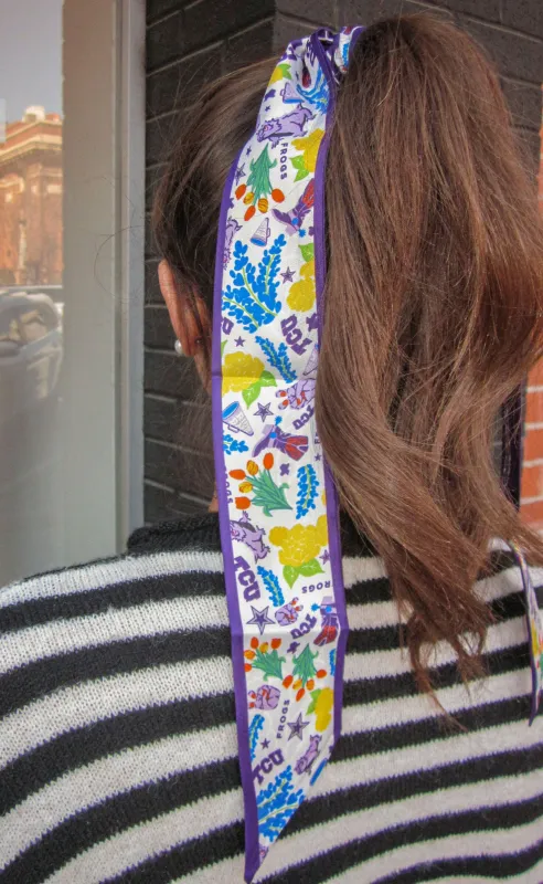 tcu twilly scarf sold by RIFFRAFF