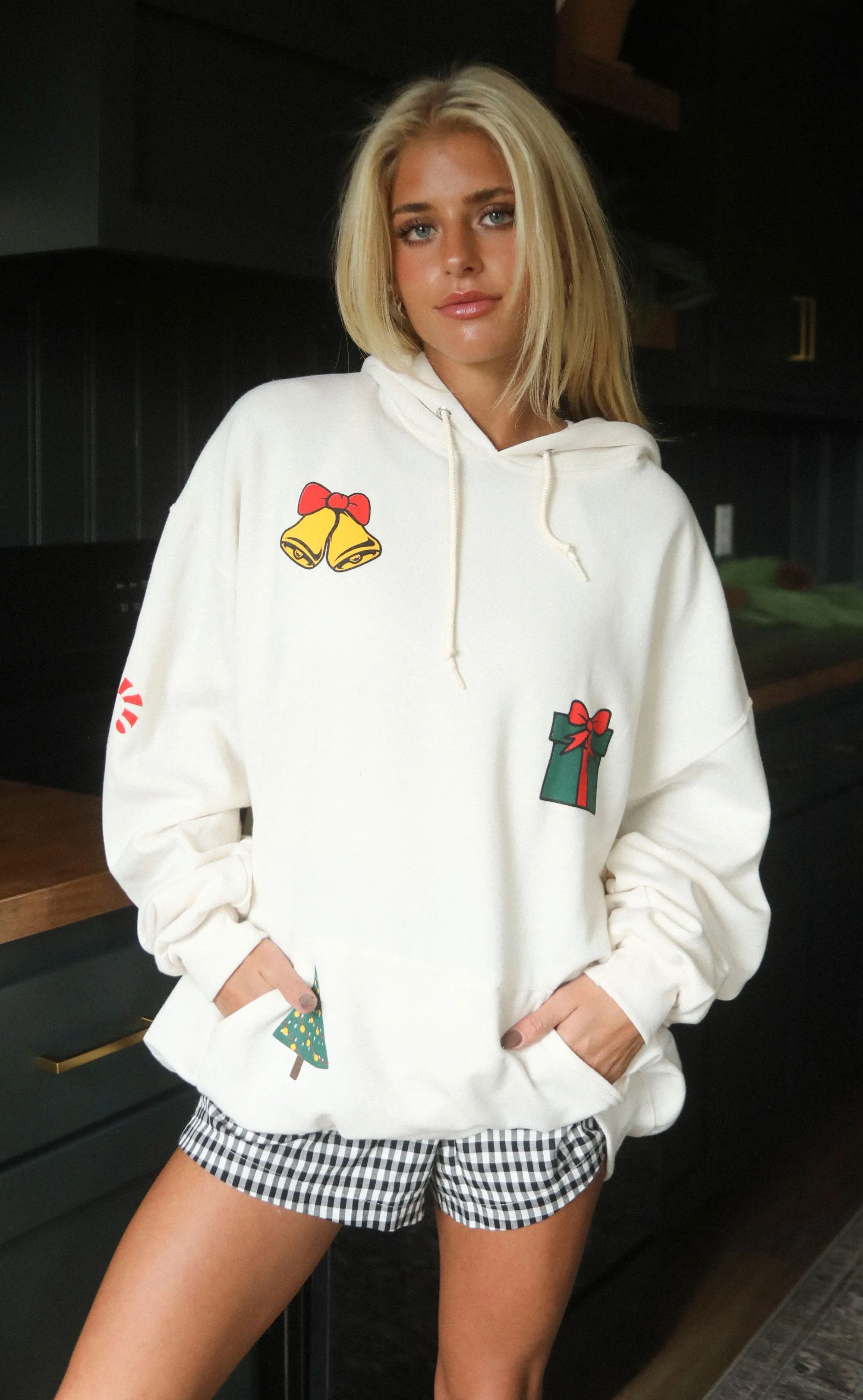 friday + saturday: christmas patchwork hoodie sold by RIFFRAFF product image thumbnail 4