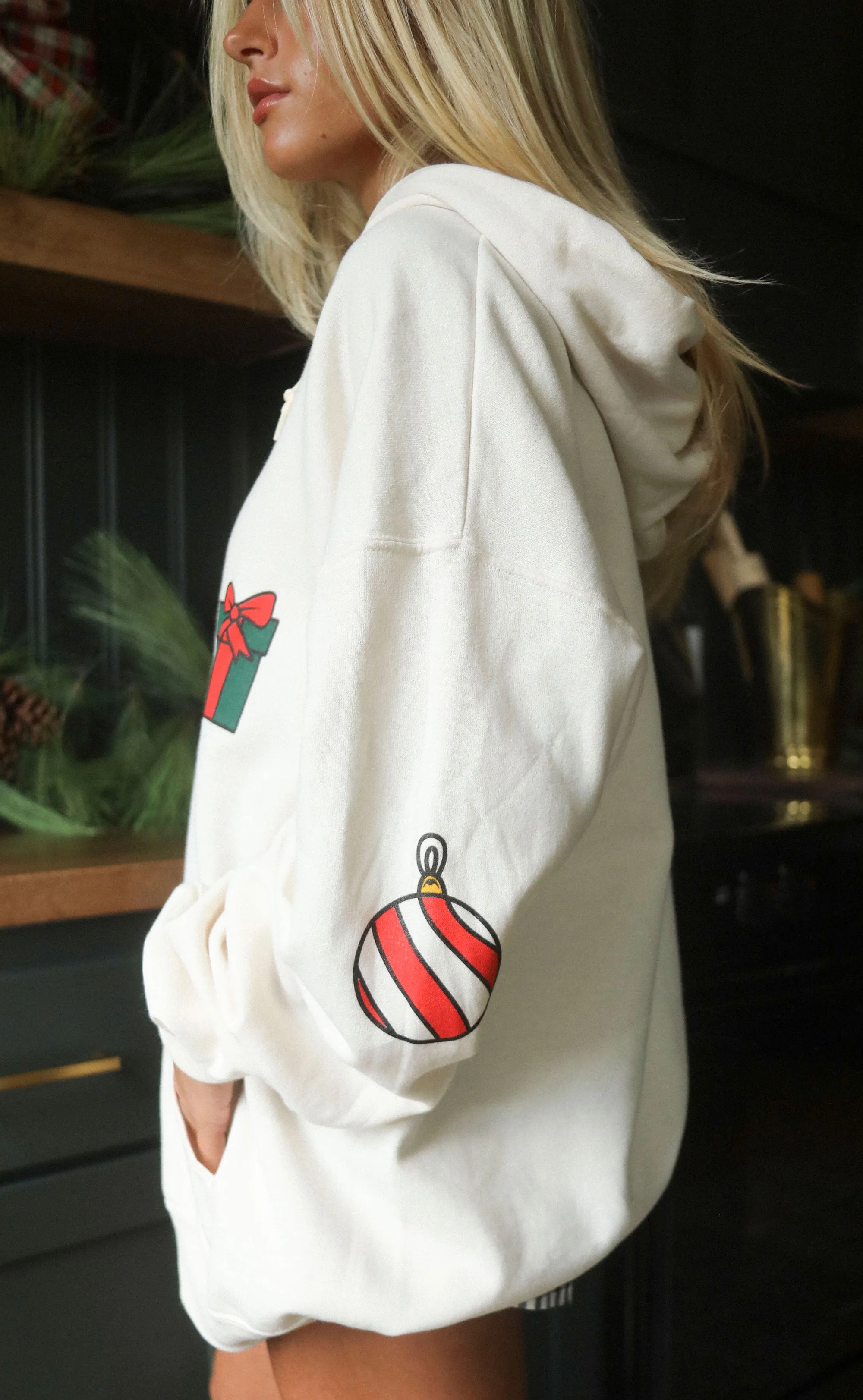 friday + saturday: christmas patchwork hoodie sold by RIFFRAFF product image thumbnail 2