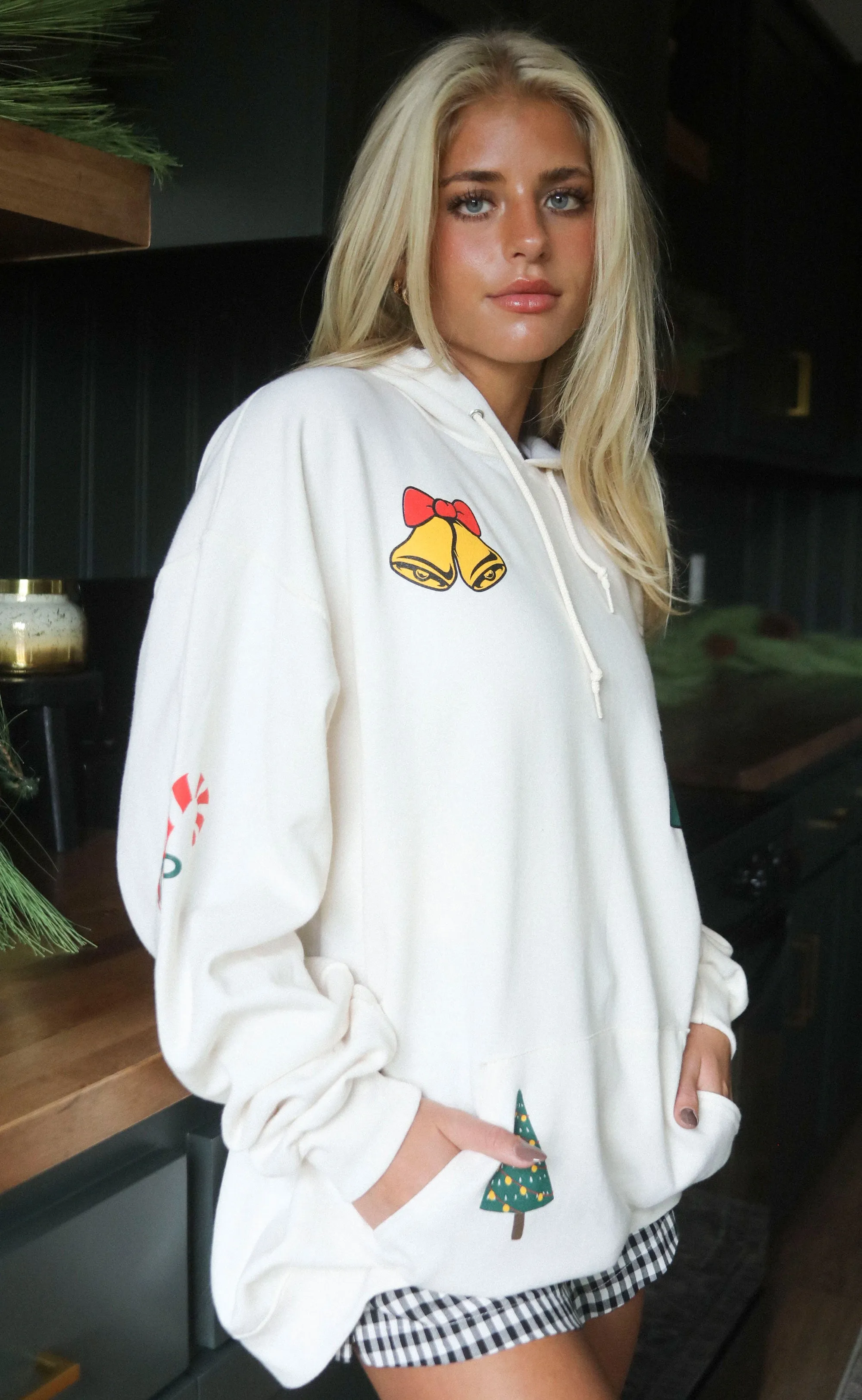 friday + saturday: christmas patchwork hoodie sold by RIFFRAFF product image thumbnail 3