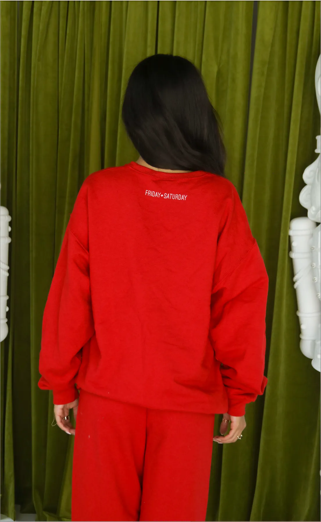 friday + saturday: merry christmas vintage santa sweatshirt sold by RIFFRAFF product image thumbnail 3