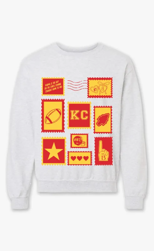 friday + saturday: kc stamps sweatshirt sold by RIFFRAFF