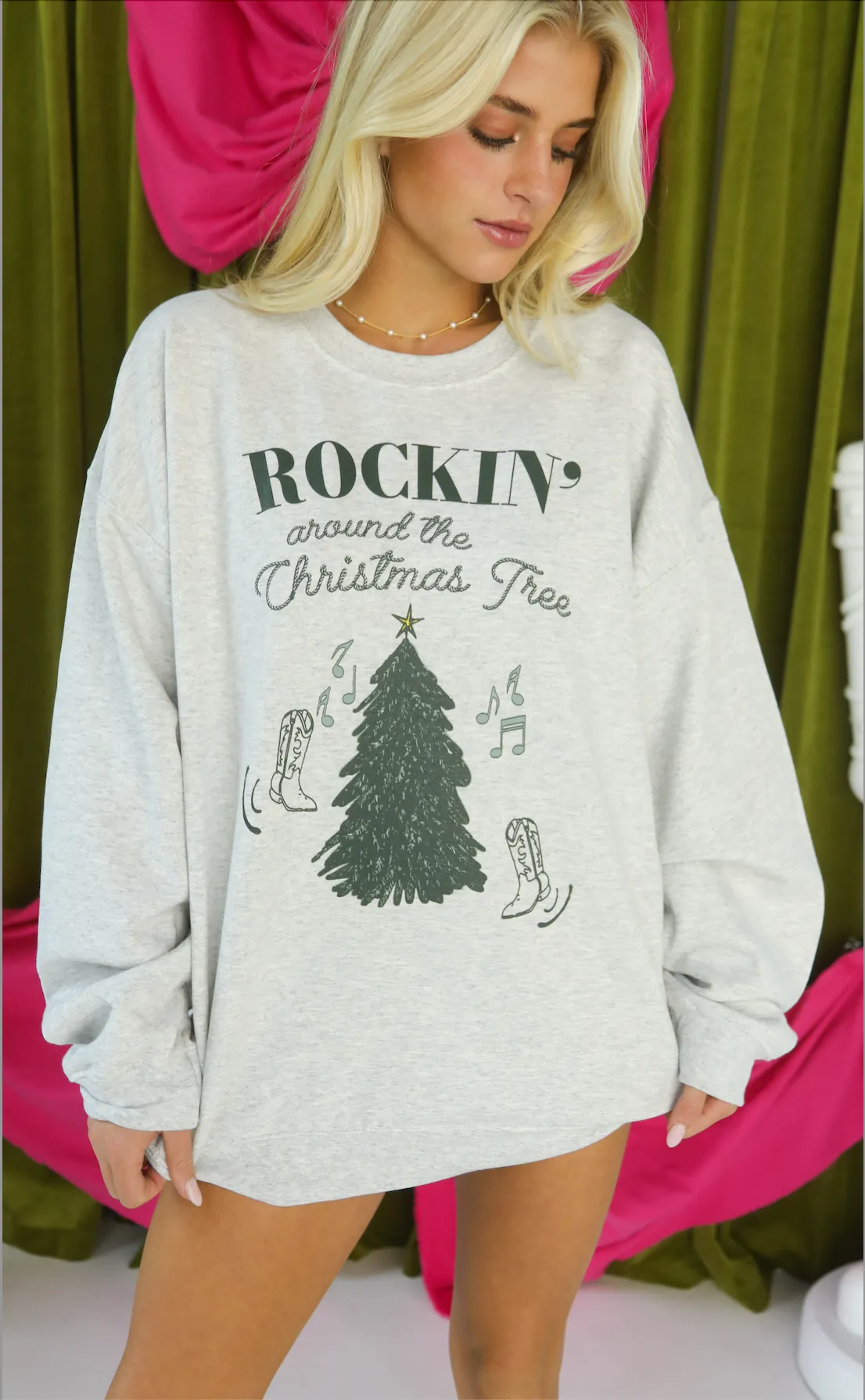 charlie southern: rockin' around sweatshirt sold by RIFFRAFF product image thumbnail 3