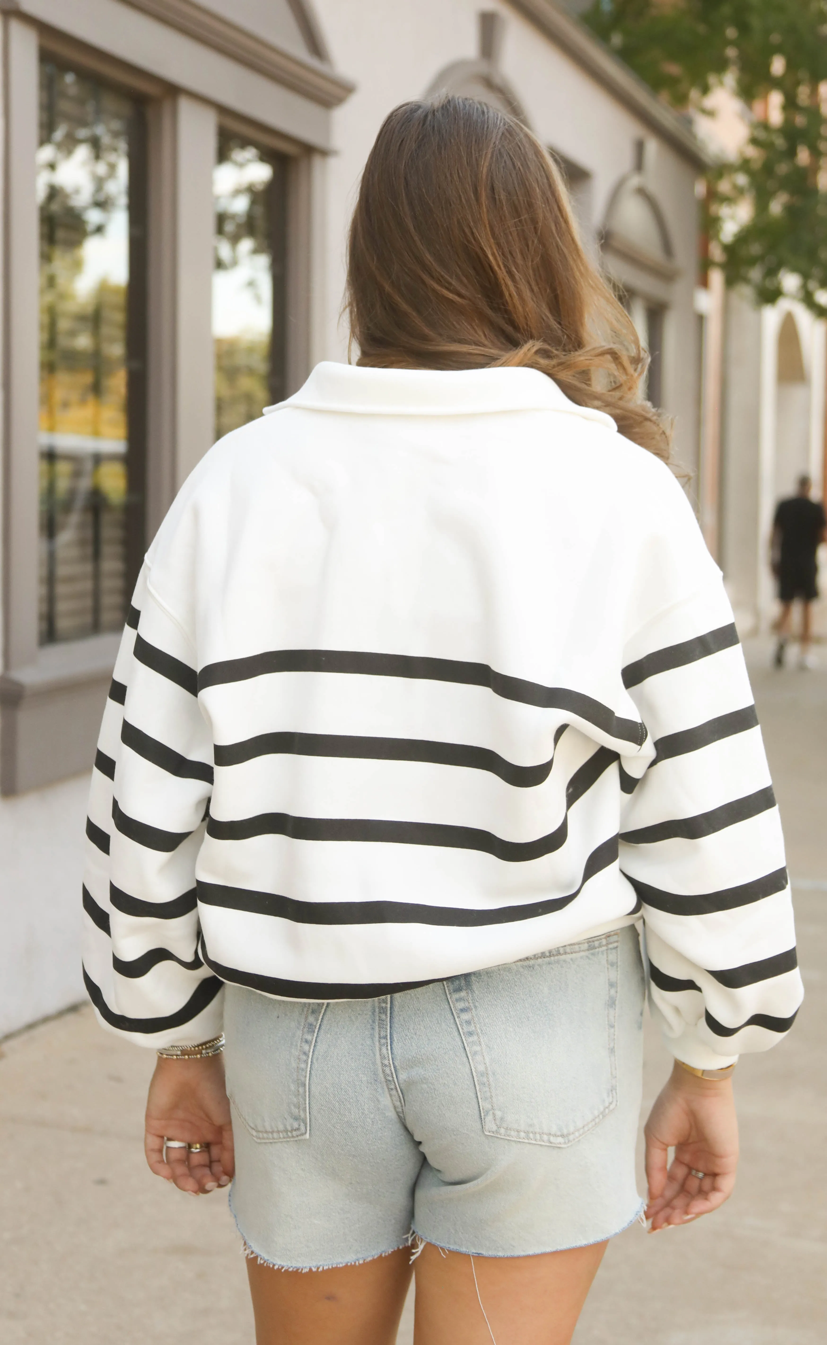 keep on stripe pullover sold by RIFFRAFF product image thumbnail 3