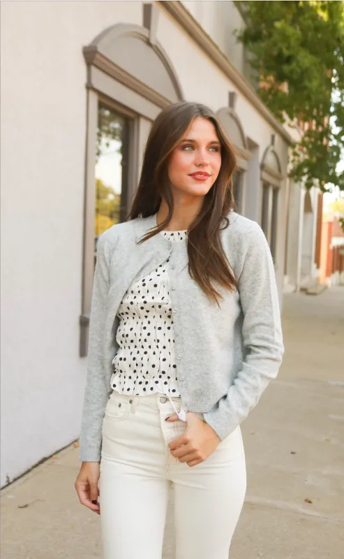 z supply: medina cardigan - light heather grey sold by RIFFRAFF