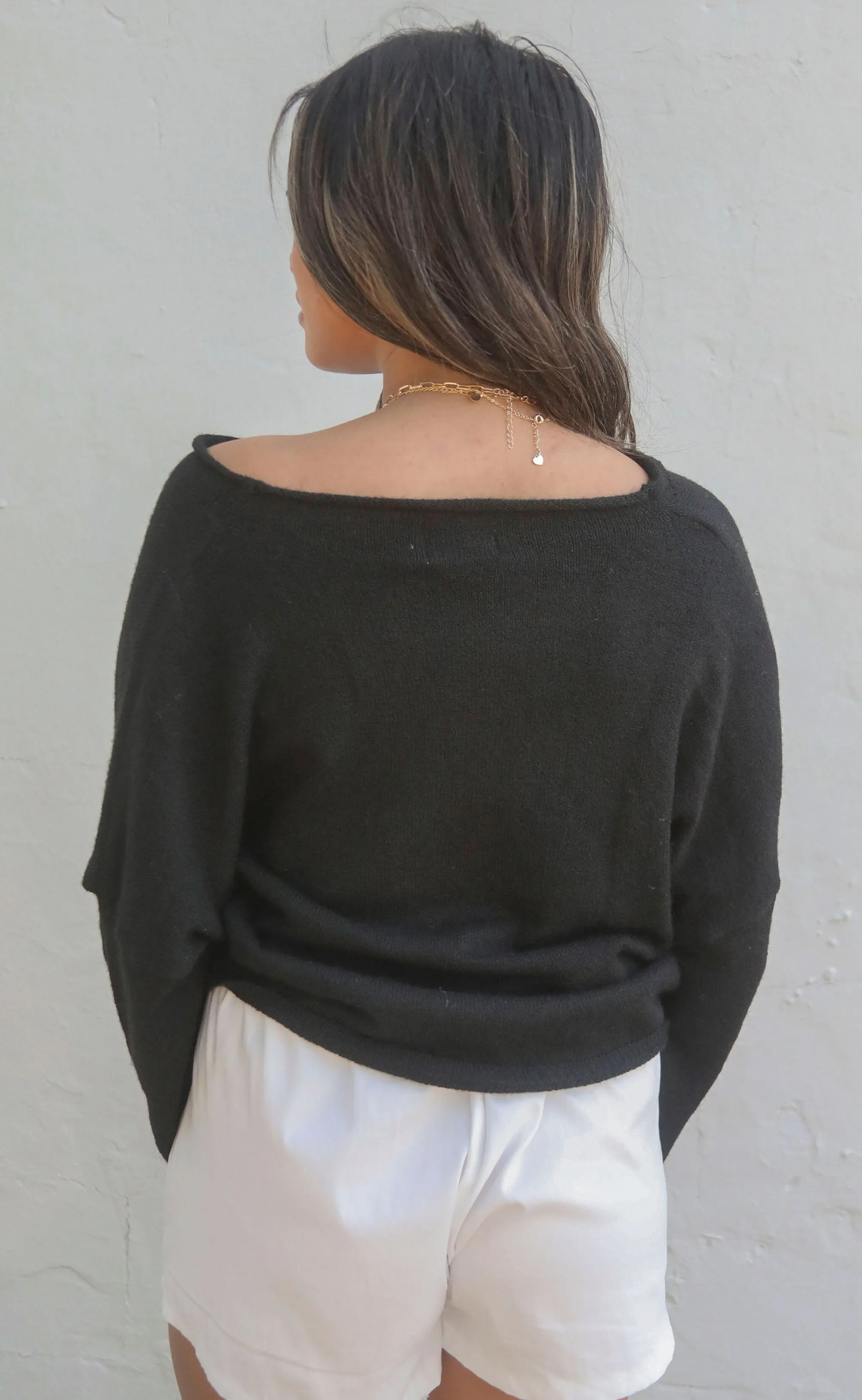 beat of your heart cardigan - black sold by RIFFRAFF product image thumbnail 3