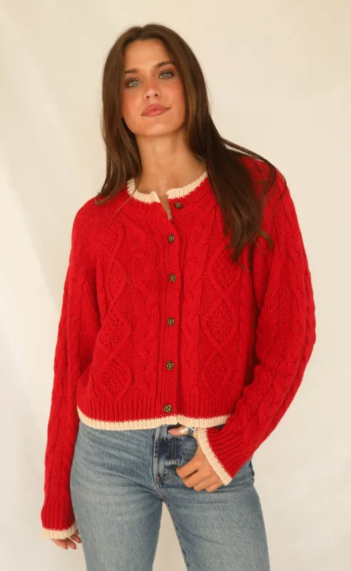 can't relate cable knit cardigan sold by RIFFRAFF