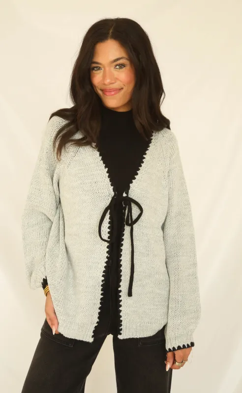 take you back tie front cardigan sweater sold by RIFFRAFF