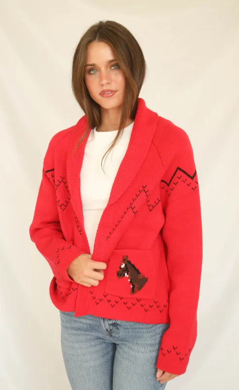 horse girl cardigan sold by RIFFRAFF