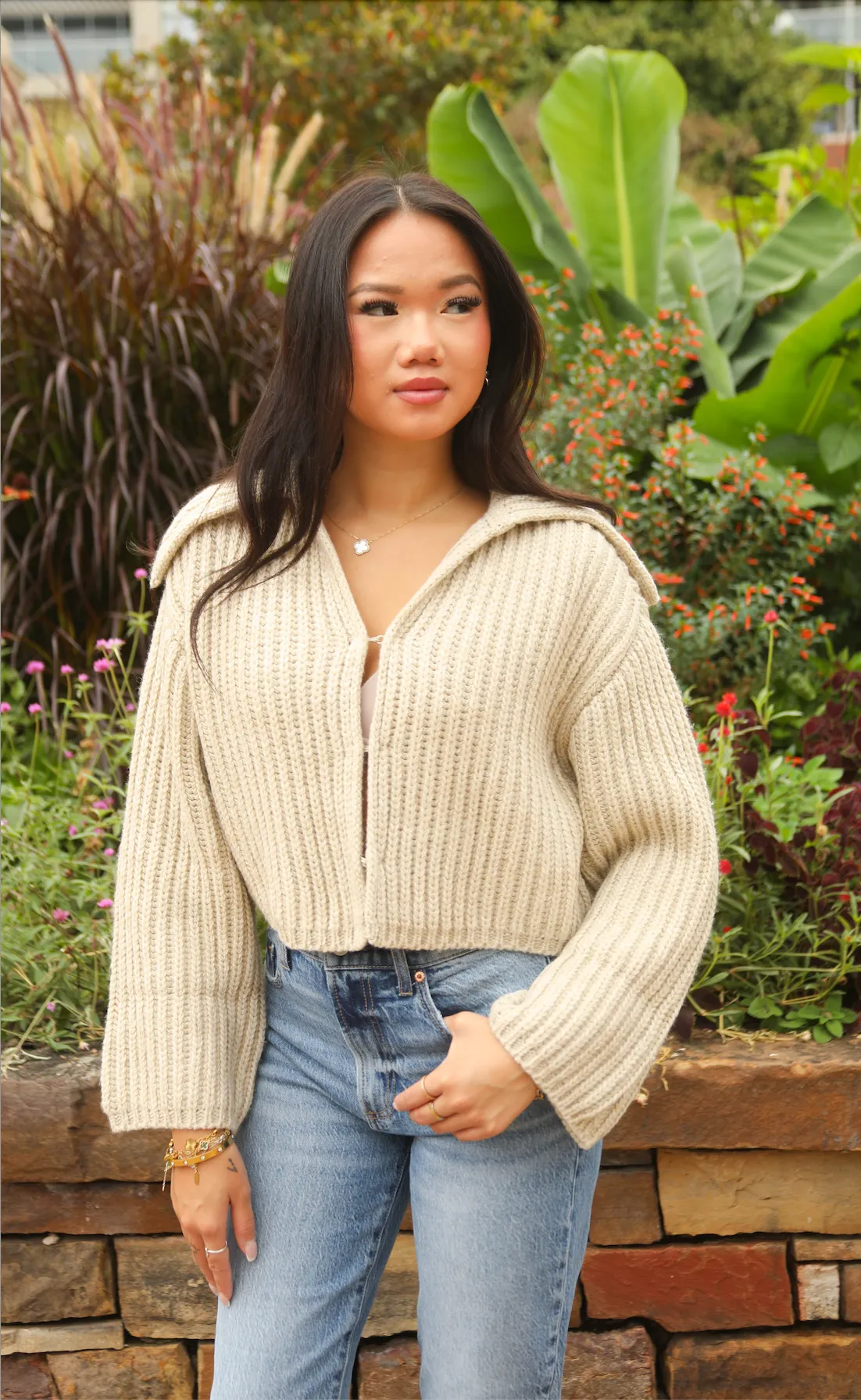 waiting for forever collared sweater sold by RIFFRAFF product image thumbnail 2
