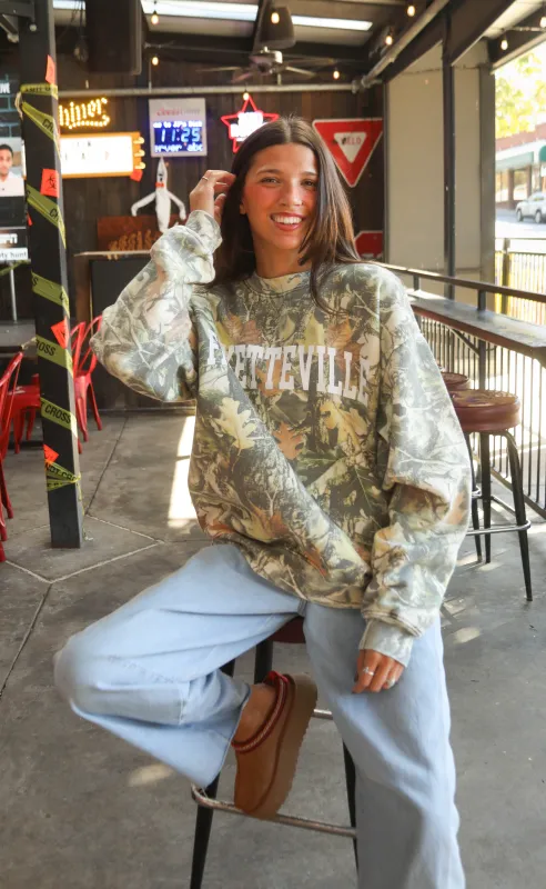 charlie southern: fayetteville camo sweatshirt sold by RIFFRAFF