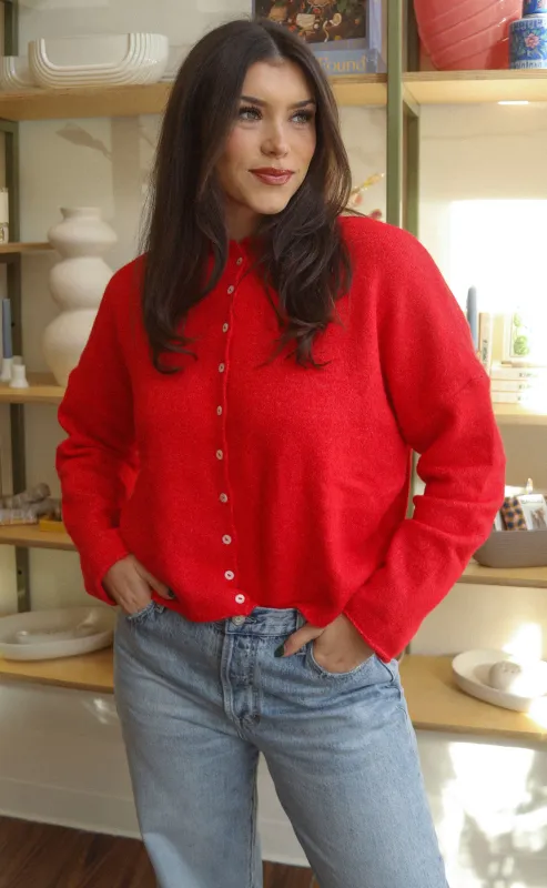 beat of your heart cardigan - red sold by RIFFRAFF