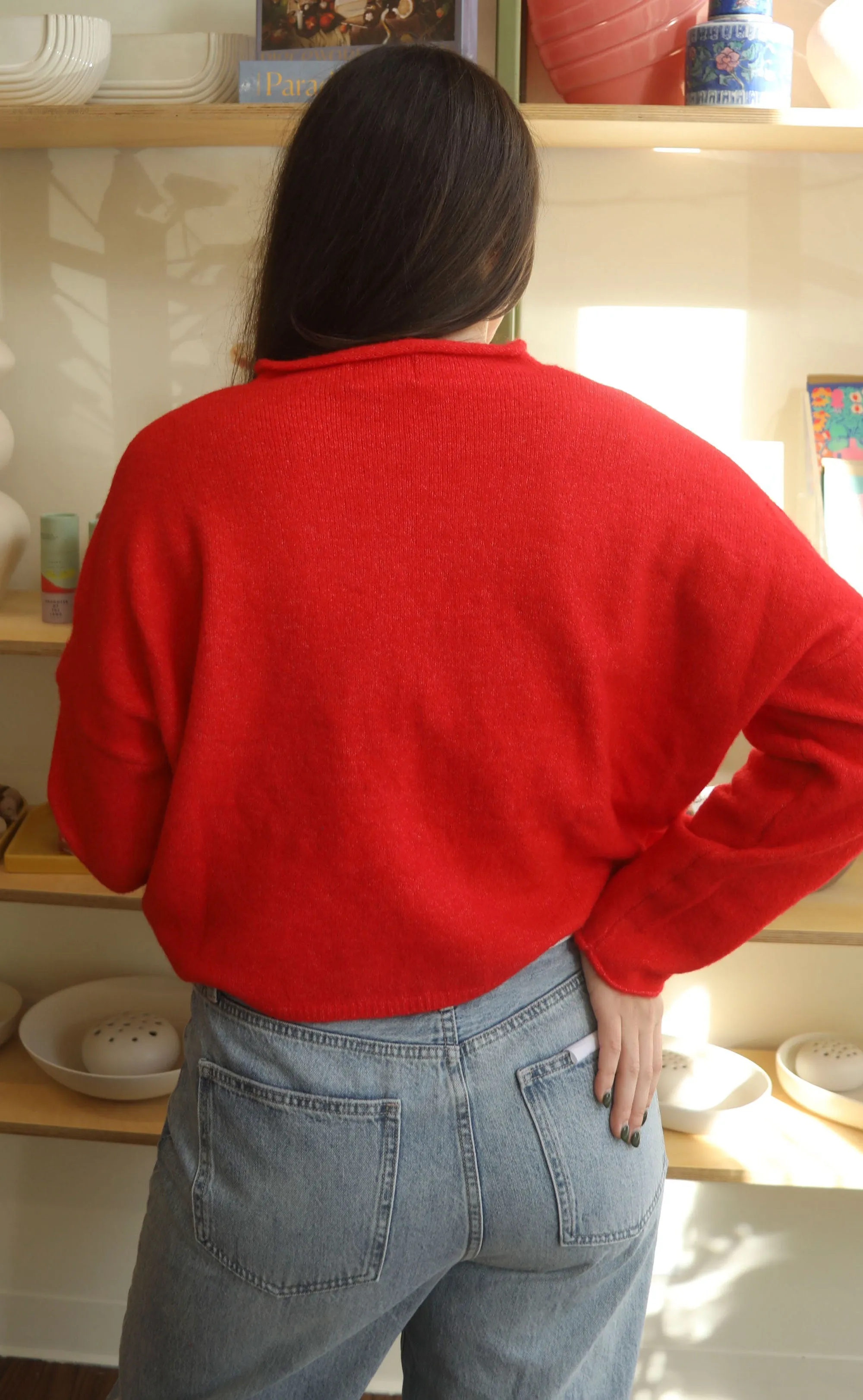 beat of your heart cardigan - red sold by RIFFRAFF product image thumbnail 3
