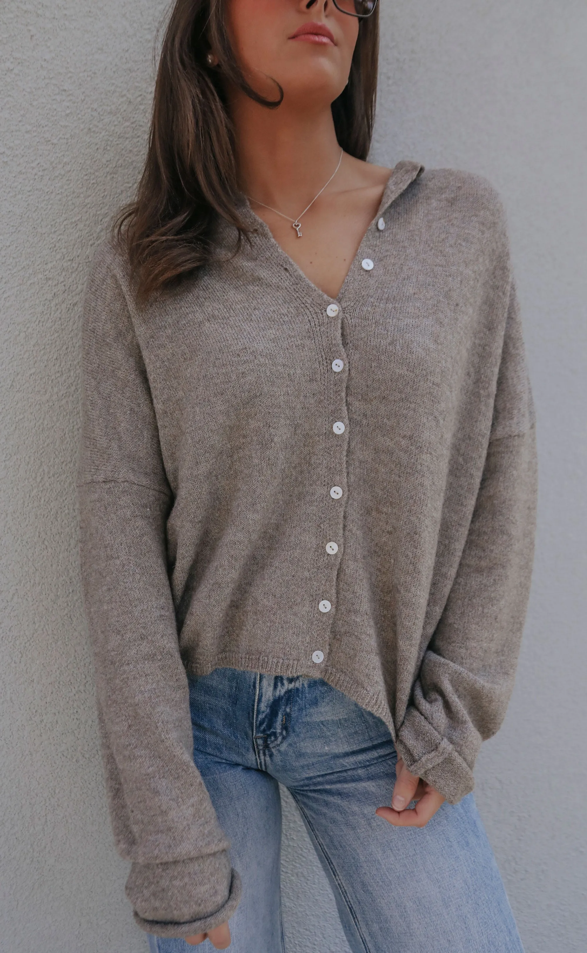 beat of your heart cardigan - mocha sold by RIFFRAFF product image thumbnail 3