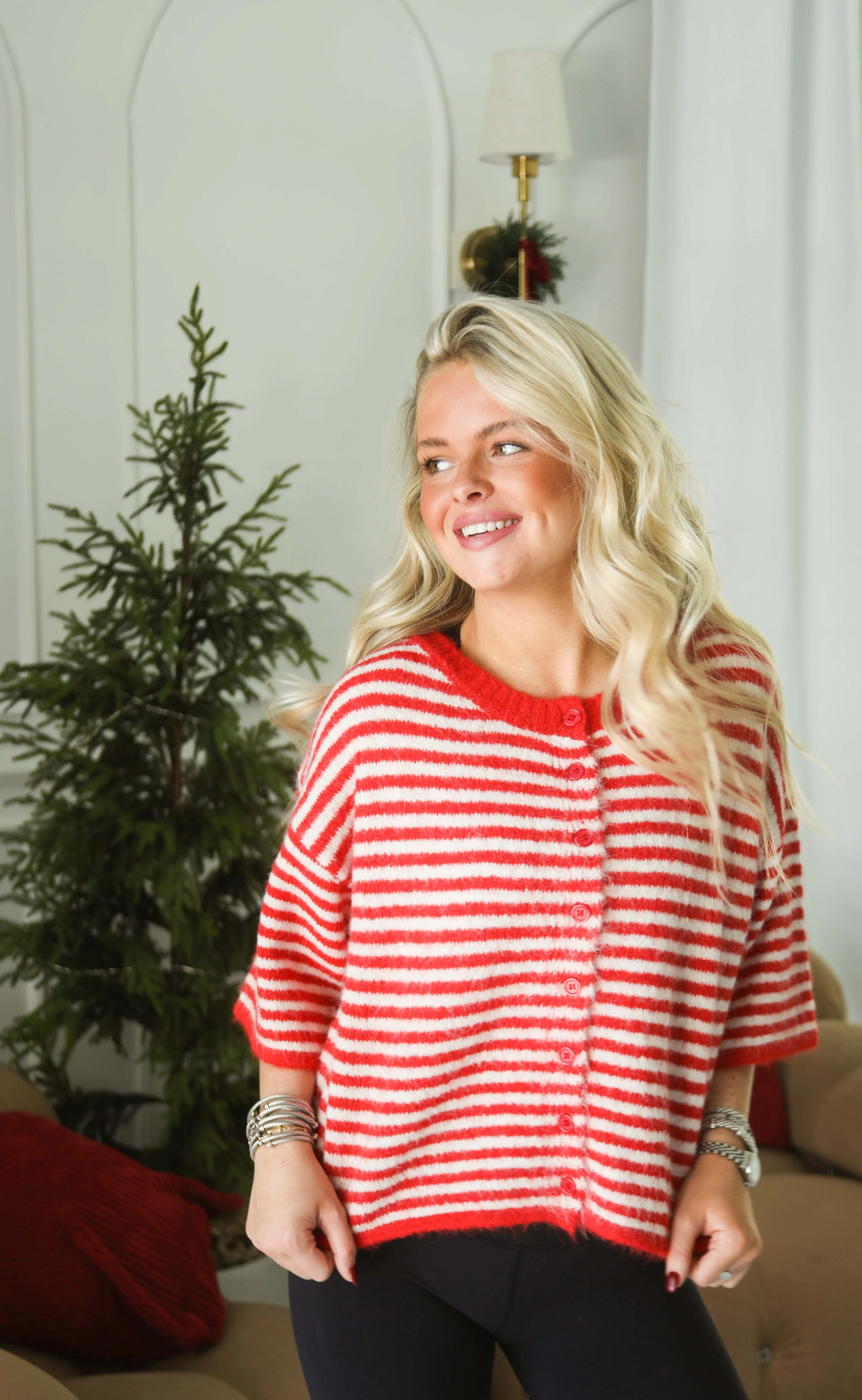 working on me striped cardigan sold by RIFFRAFF product image thumbnail 2