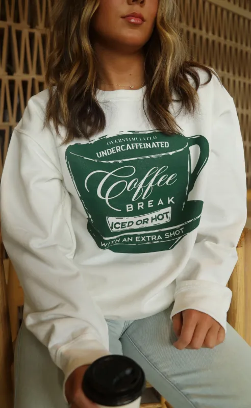 friday + saturday: coffee break sweatshirt sold by RIFFRAFF