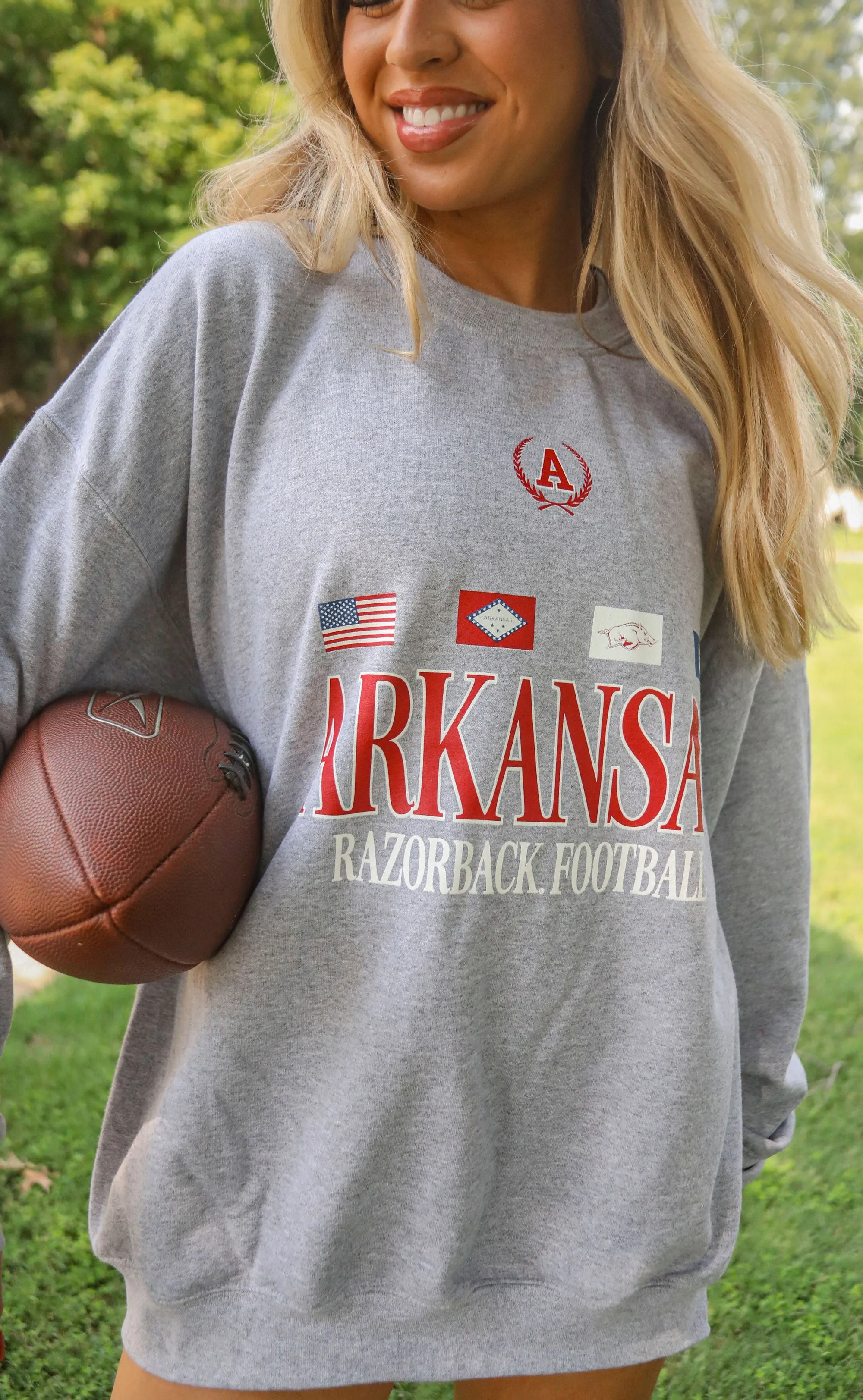 charlie southern: arkansas flag sweatshirt sold by RIFFRAFF product image thumbnail 2