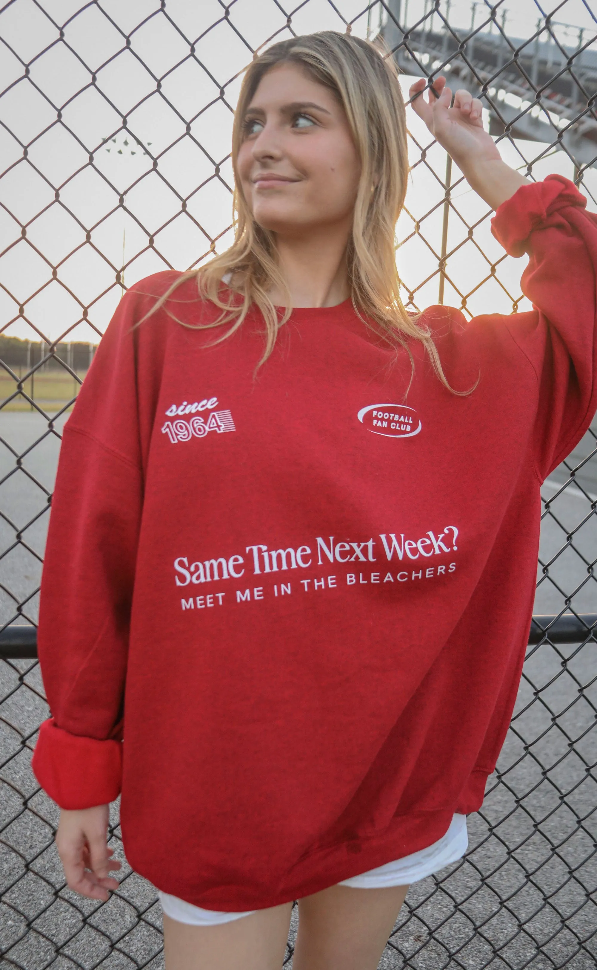 friday + saturday: meet me in the bleachers sweatshirt sold by RIFFRAFF product image thumbnail 2