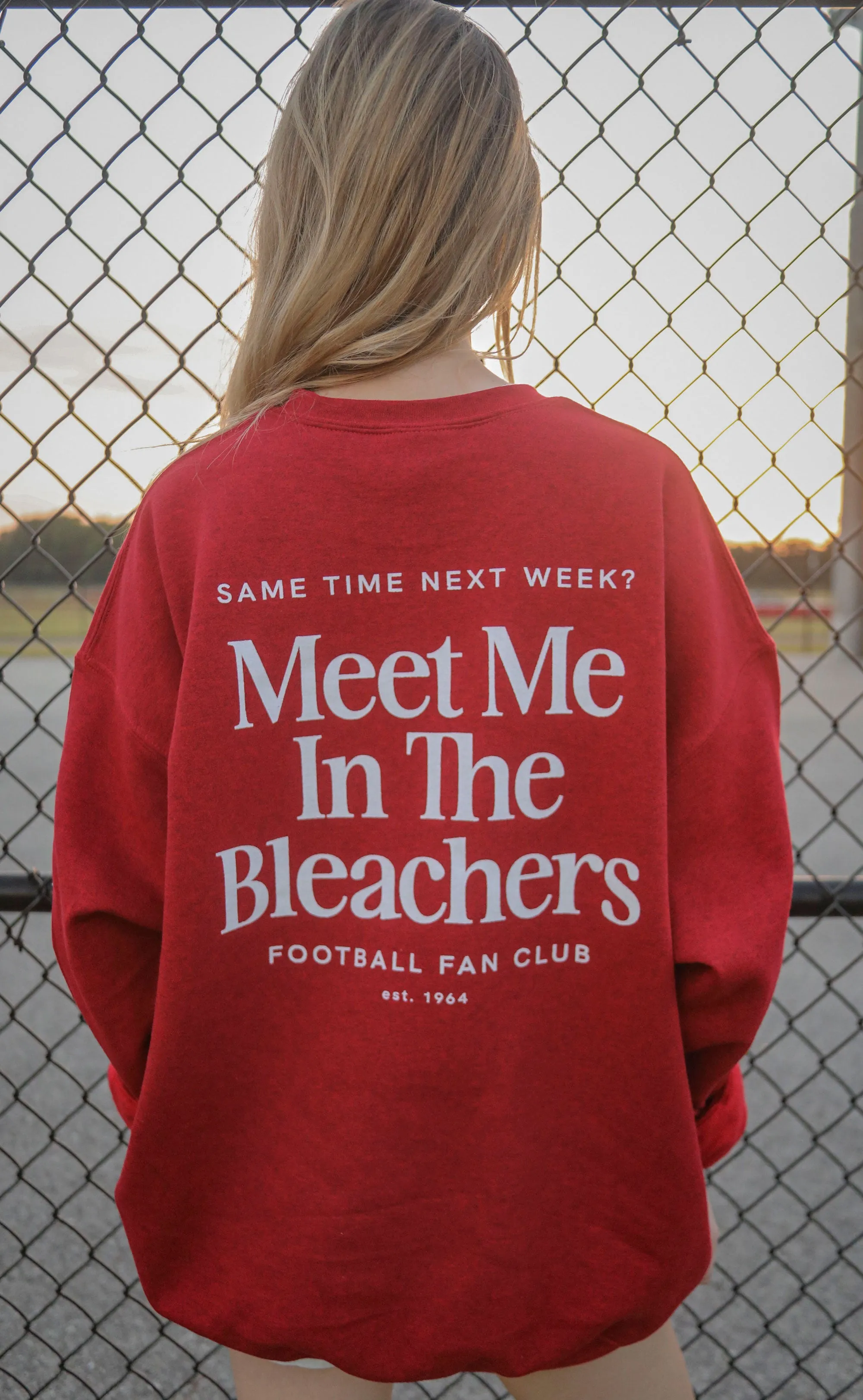 friday + saturday: meet me in the bleachers sweatshirt sold by RIFFRAFF product image thumbnail 3