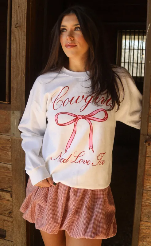 charlie southern: cowgirls need love too sweatshirt sold by RIFFRAFF