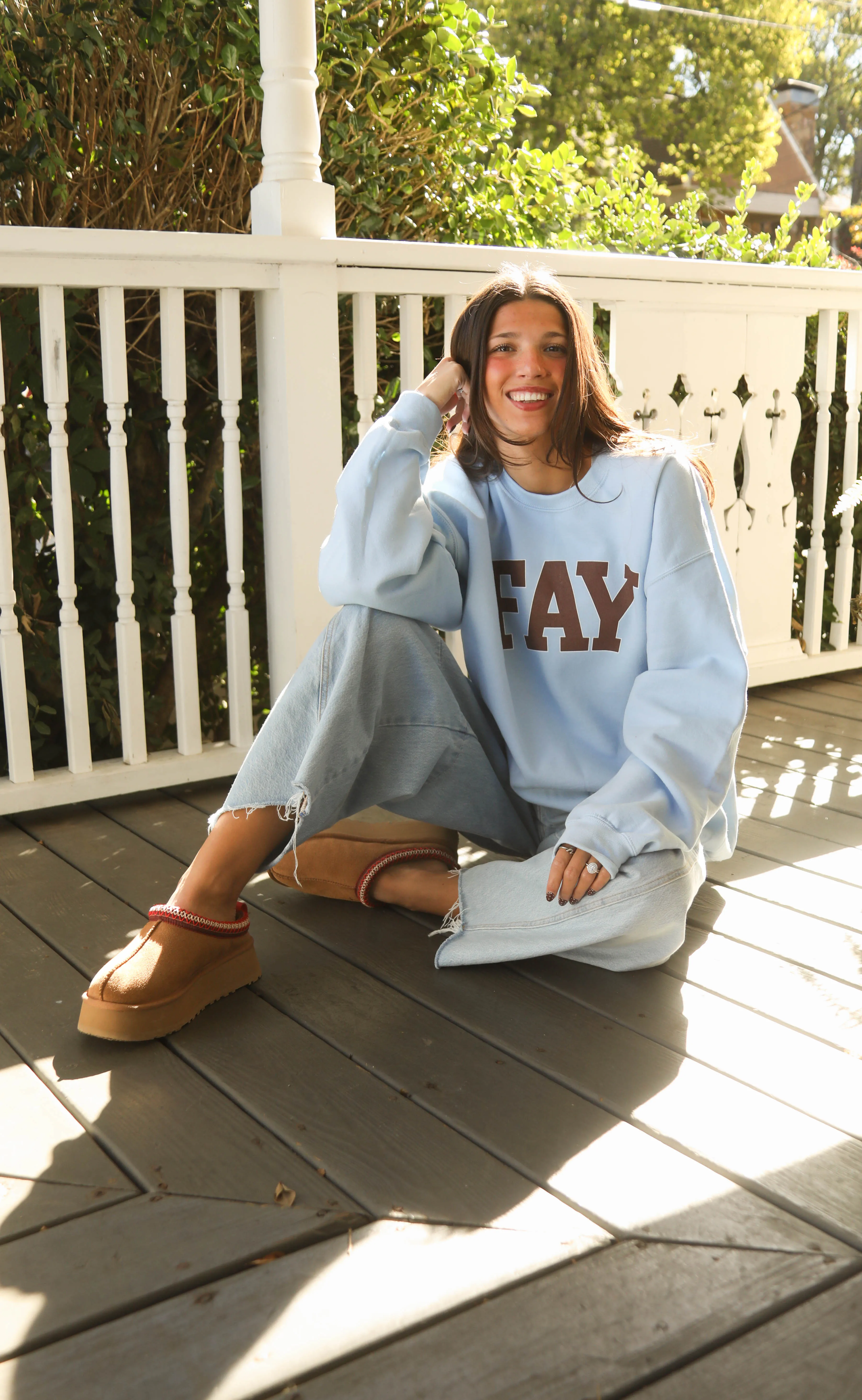 charlie southern: fay sweatshirt - blue sold by RIFFRAFF
