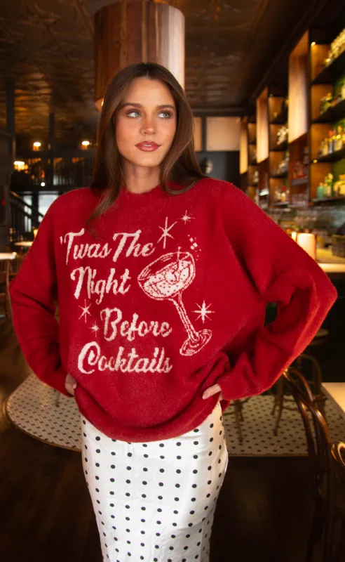 show me your mumu: classic crewneck sweater - twas the night knit sold by RIFFRAFF