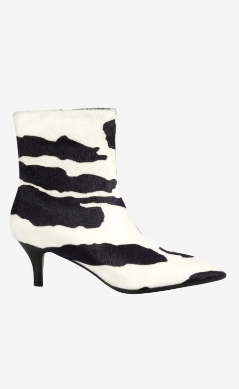 marfa: the tanya boot - zebra vegan cowhide sold by RIFFRAFF