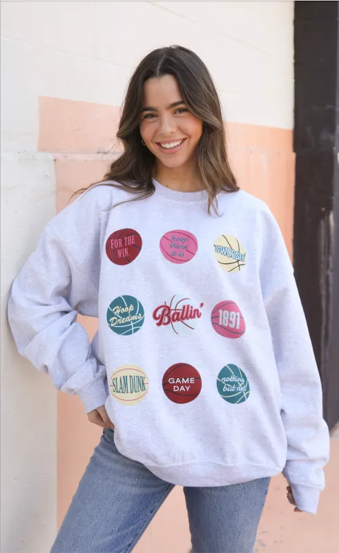 charlie southern: ballin basketballs sweatshirt sold by RIFFRAFF